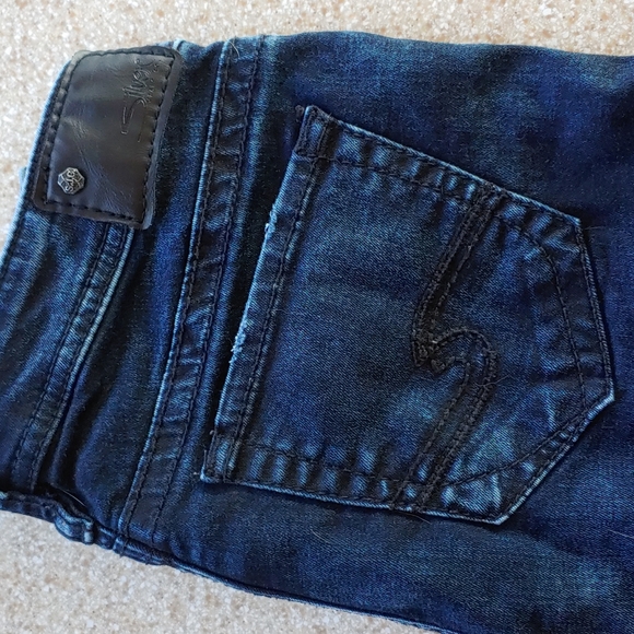 Silver Tuesday Fluid Denim Mid Skinny Deconstructed Jeans Size 26 - Picture 3 of 13